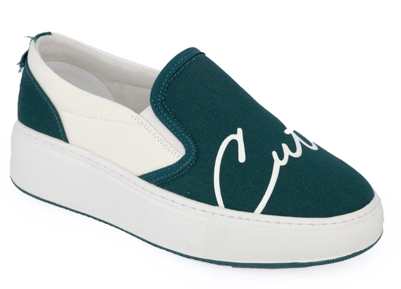 CUTTY GRANBY SLIP ON SHOE - GREEN