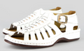 OMEGA KGOSI LEATHER SANDAL - WHITE