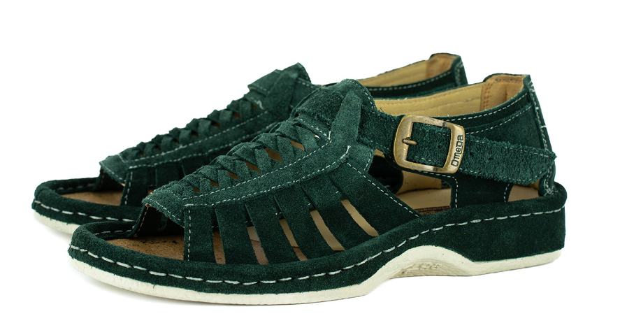 OMEGA MADRID SUEDE SANDAL - FOREST GREEN
