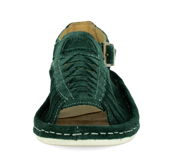 OMEGA MADRID SUEDE SANDAL - FOREST GREEN