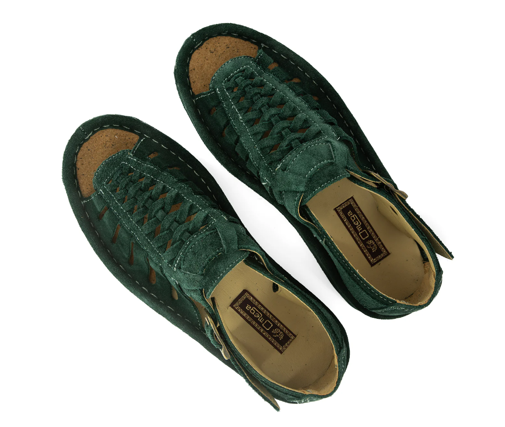 OMEGA MADRID SUEDE SANDAL - FOREST GREEN