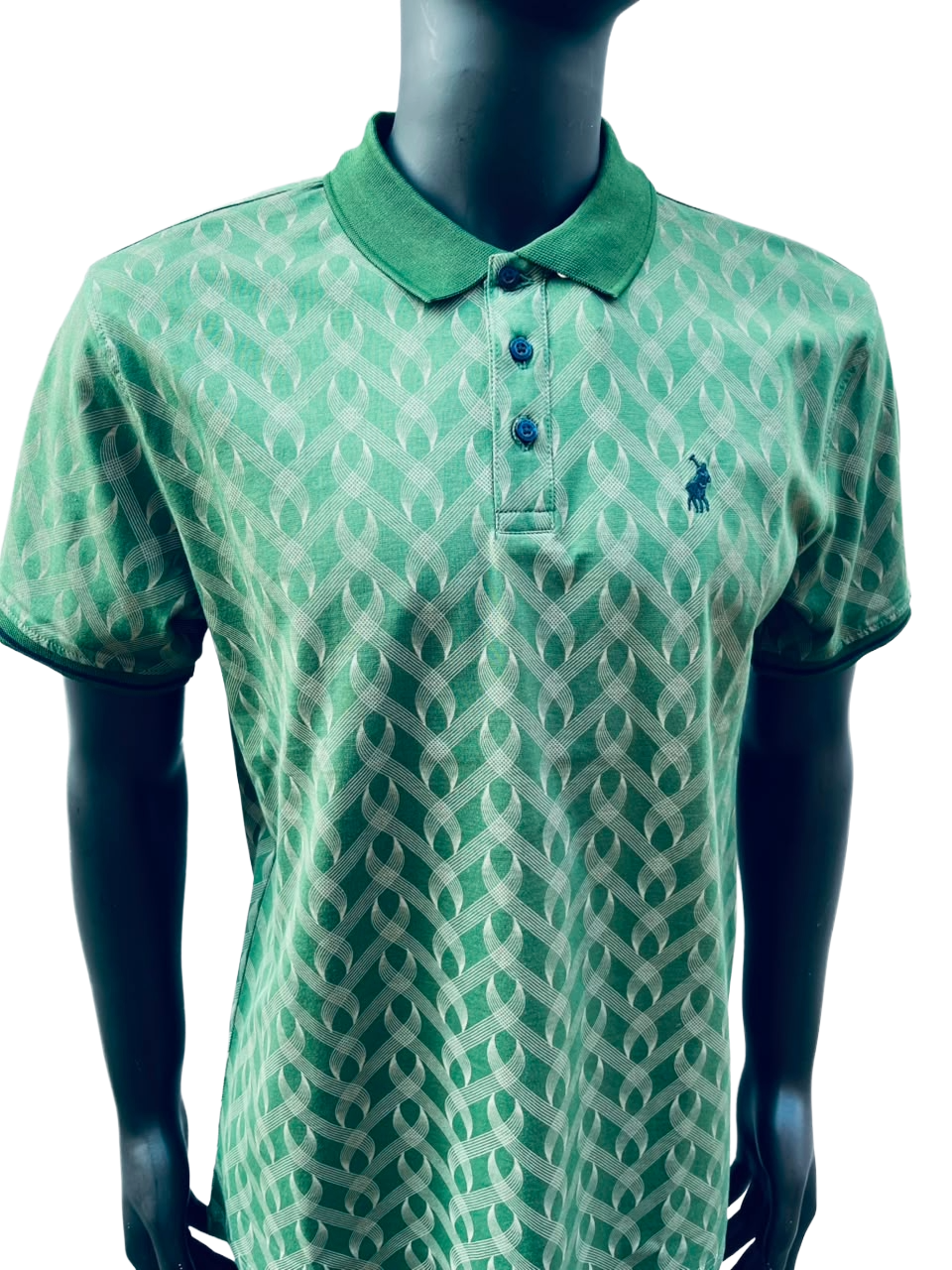 POLO GEOMETRIC MECERISED GOLFER - GREEN