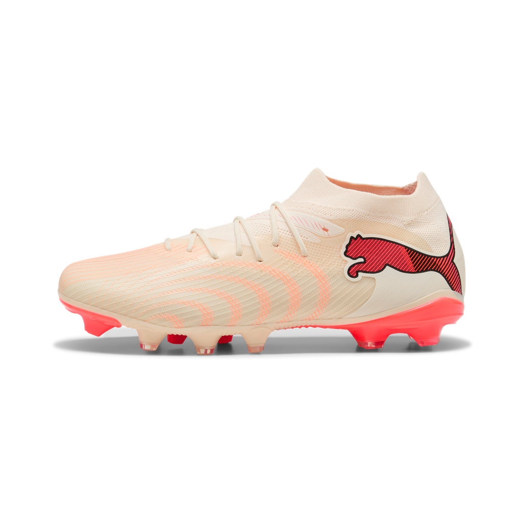 PUMA FUTURE 9 MATCH FG/AG SOCCER BOOTS - ALMOND/RED