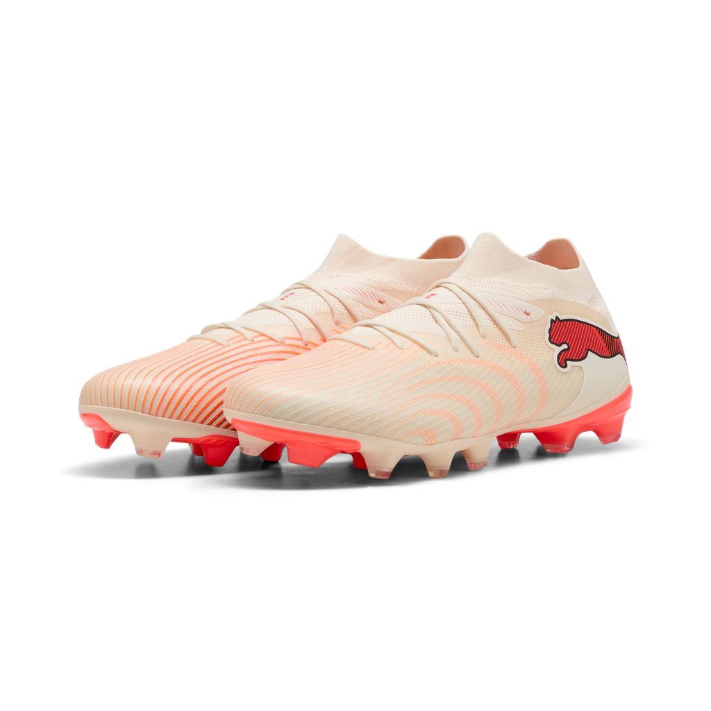 PUMA FUTURE 9 MATCH FG/AG SOCCER BOOTS - ALMOND/RED