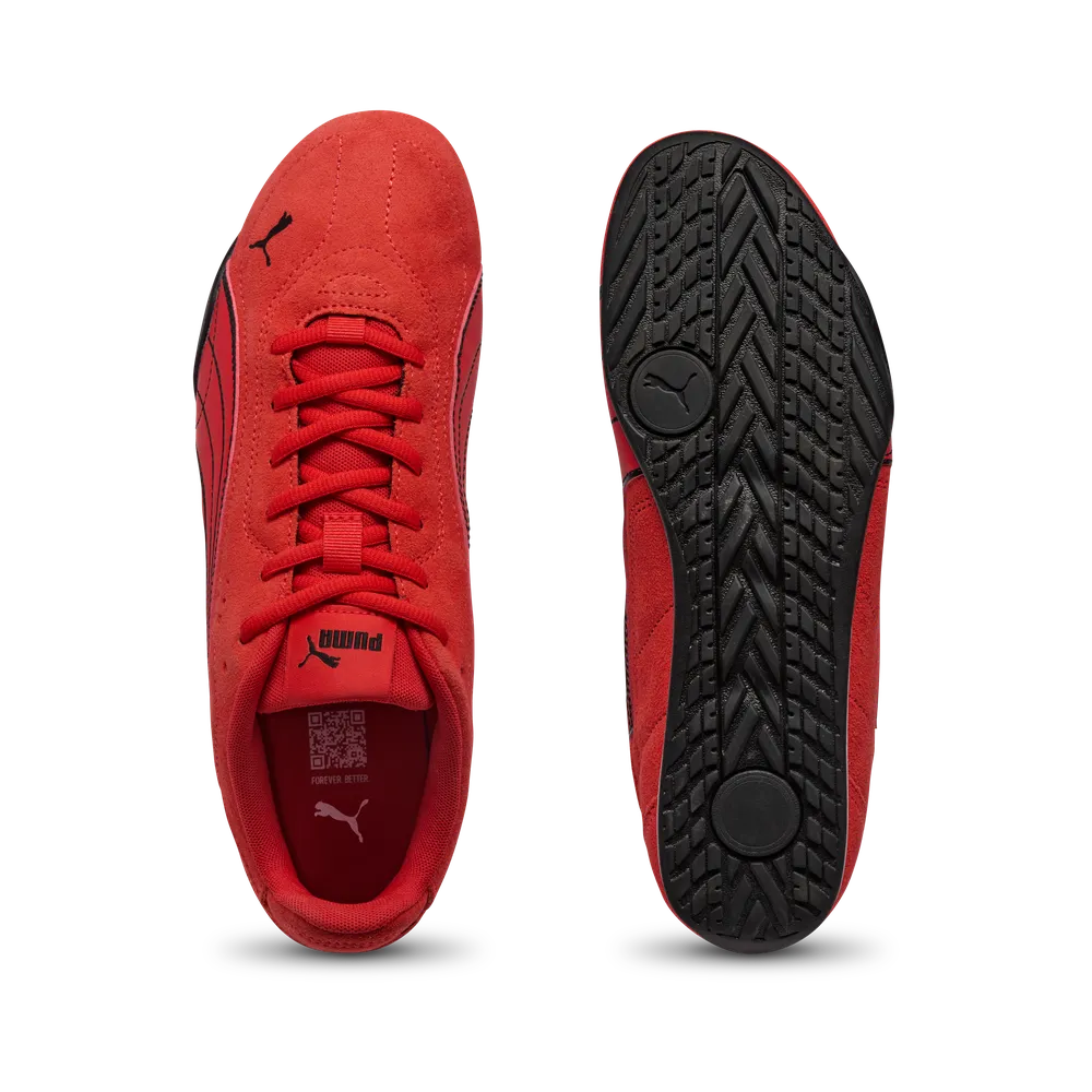 PUMA CATCH SUEDE SNEAKER - RED